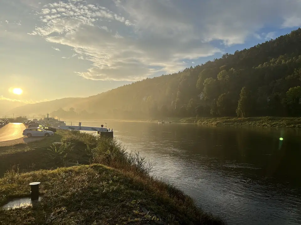 Morgen an der Elbe bei Bad Schandau